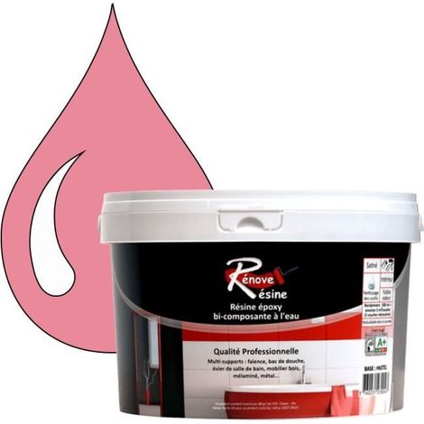Peinture Résine 0.5L - RAL 3015 - Rose clair - Brillant - Multi-supports (Carrelage, Faïence) (1/4)