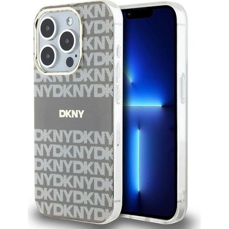 Dkny DKHMP15LHRHSEE iPhone 15 Pro6.1 estuche rígido beige/beige IML Mono & Stripe MagSafe (1/5)