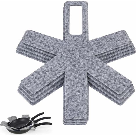 Lot de 5 Séparateurs de Poêle en Feutre – Protection Anti-Rayures pour Poêles Jusqu'à 34 cm – Rangement Ustensiles de Cuisine (1/5)