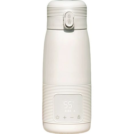 Scaldabiberon portatile senza fili da 350 ml, temperatura regolabile da 37 °C a 70 °C, riscaldamento rapido e controllo preciso della temperatura, scaldabagno ricaricabile per neonati (2)