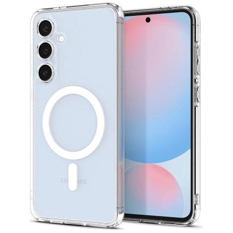 Custodia per Samsung Galaxy S24 FE, cover protettiva per telefono Alogy HybridMag™️, custodia per MagSafe trasparente (1/5)