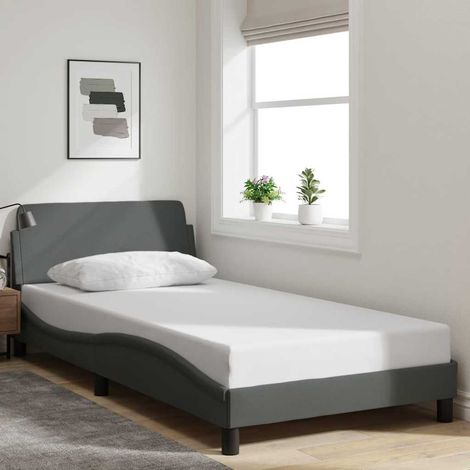 vidaXL Giroletto Dover Grigio Scuro 100x203 cm Tessuto (1/5)