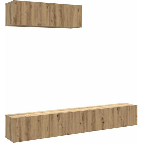 Maison Exclusive - Muebles TV de pared 3 uds roble artisan 100x30