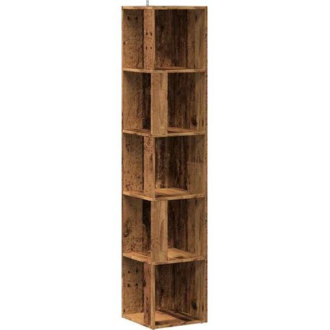 Meubles de Rangement,Armoire d'angle vieux bois 33x33x165 cm bois d'ingénierie CFW784155