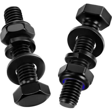 20 Pièces Boulons à Tête Hexagonale M6x25 mm Boulon Noires DIN 933 Vis à Métaux Carbone Hexagone avec Autobloquants Écrous Rondelles pour Voitures Meubles Impression 3D Moto (1/5)