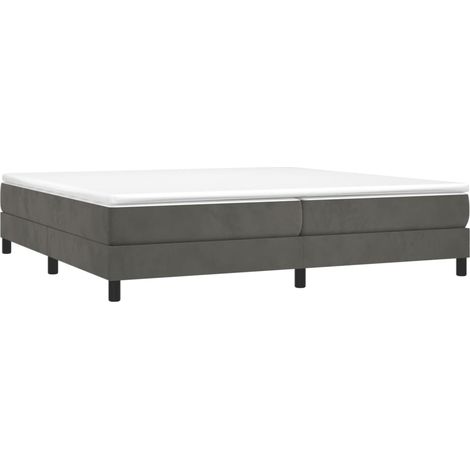 Boxspringbettgestell Dunkelgrau 200x200 cm Samt vidaXL