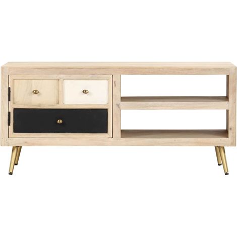 Maison Exclusive - Tavolino da Salotto 90x45x40 cm in Legno Massello di Mango (1/5)
