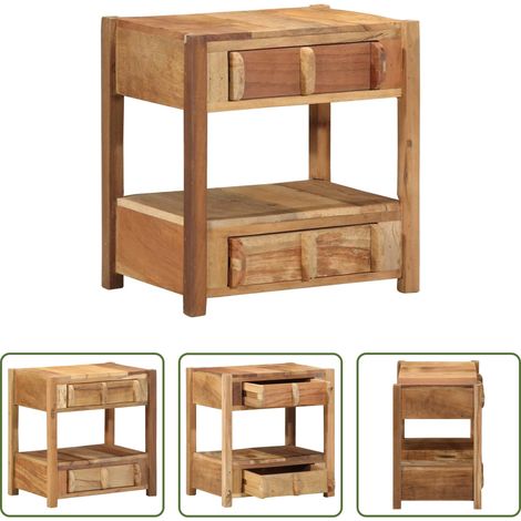 Massives Holz -  Beistelltisch Braun 43 x 32 x 46 cm Massives upgecyceltes Holz (1/5)