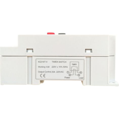 Temporizador digital programable de 220 V/25 A para montaje en carril DIN con pantalla LCD: controlador electrónico preciso y fiable para automatización doméstica e industrial.