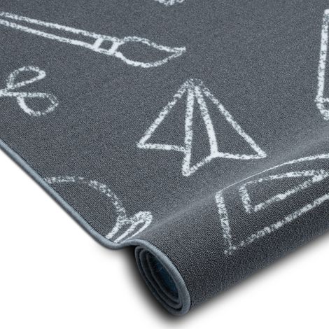 Alfombra de pasillo TRENDY 159 negro black 60x130 cm (1/5)