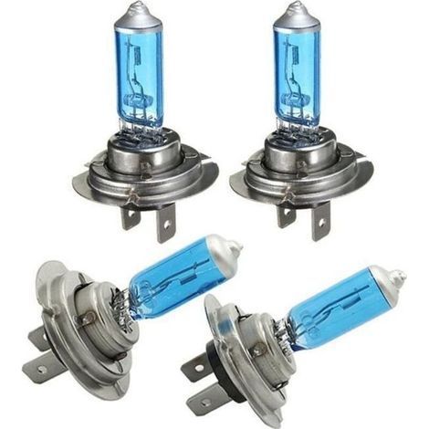Confezione da 4 lampadine alogene H7 da 100W, luce bianca. (1/3)