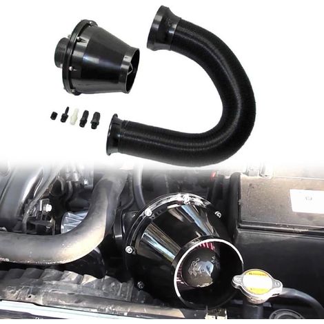 Filtro de aire de 76 mm con cabeza de hongo, fuelle de admisión de 3 pulgadas, elemento filtrante para automóviles y SUV, embellecedor de limpieza de admisión de aire frío de alto flujo