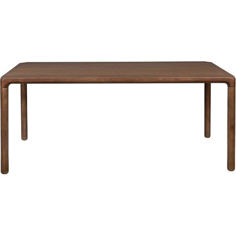 Table à manger 10 personnes aux bords arrondis en bois - Bois foncé - STORM (1/5)