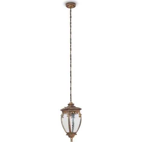 Maytoni Fleur Plafonnier d'extérieur suspendu noir avec or, IP44 (1/3)