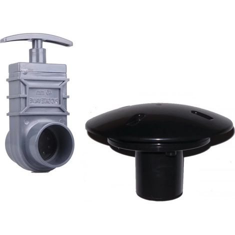 Pack Bonde de Fond Plate + Vanne Guillotine 40 mm – Bassin, Piscine et TP (1/4)