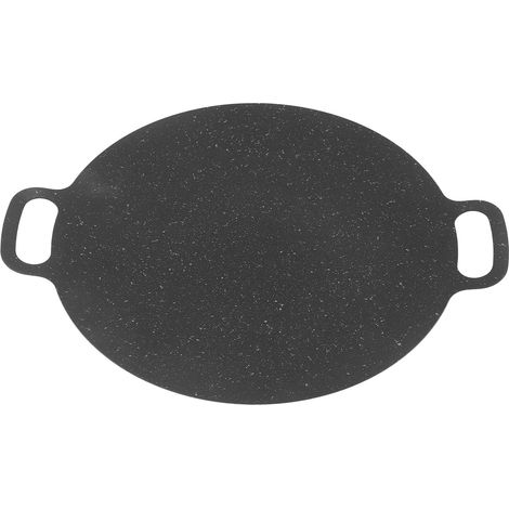 Poêle à griller coréenne avec revêtement antiadhésif, grille ronde, pour la cuisson intérieure et extérieure, 28 cm / 11,02 pouces (1/5)