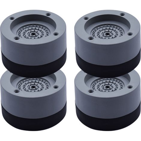 Support pour lave-linge avec absorption des chocs et réduction du bruit, pieds en caoutchouc anti-vibrations, stabilisateur pour lave-linge et sèche-linge (4 pièces)-AquaForge (1/5)