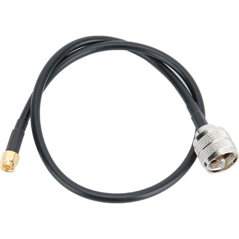 Câble adaptateur SMA mâle vers UHF PL259 mâle avec gaine extérieure flexible en PVC résistant aux UV (1/4)