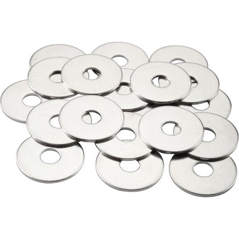 Rondelle Plate M8 Inox - 20 Pièces - Acier 304 - 30x1,5mm - Pour Vis Et Écrous (1/2)