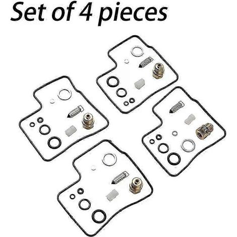 Kit de réparation de carburateur pour moteur de moto (4 pièces) avec joint à pointeau flottant, compatible avec les carburateurs Honda ST1100 et ST1100A (1991-2001). (1/4)