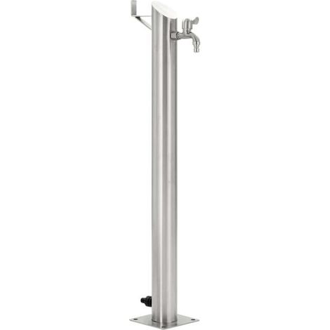 Colonne d'eau circulaire pour jardin, en acier inoxydable, 95 cm