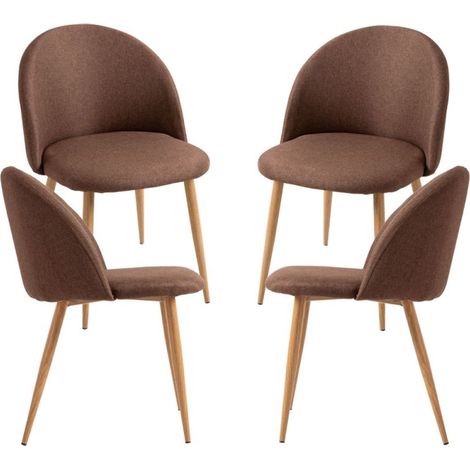 Packs Sillas Comedor - Pack 4 Sillas Vint Tela - Marrón