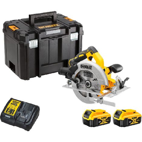 DeWALT DCS570P2 Cordless 18V XR Brushless 184mm Circular Saw With 2 5Ah Batteries, Charger And Box Set (1/3)