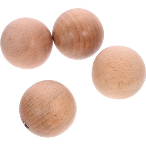 Boutons de Meuble en Bois Naturel Bois de Boule Lot de 4 Faciles à Installer pour Tiroirs et Portes Coulissantes, pour Salon et Bricolage (1/5)