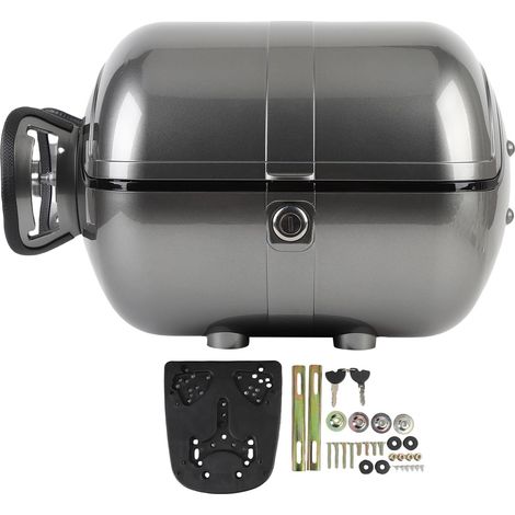 Top Case pour Motos, Coffre étanche avec Bandes Réfléchissantes et Antivol, Accessoires Amovibles et Portables pour Cyclistes afin de Réduire Les Dommages Causés aux Objets (Grey) (1/5)