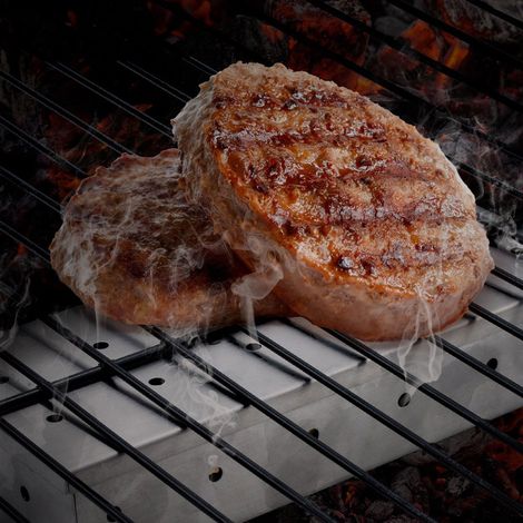 Accessoires pour barbecue d'extérieur : grille à viande en acier inoxydable, fumoir pour bois et charbon de bois (1/5)