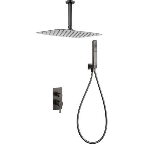 IMEX GPA068/BGM TOSCANA-AREZZO Monomando Conjunto Empotrado Black Gun Metal - ref: GPA068/BGM (1/2)