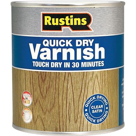 Rustins VSMA250 Quick Dry Colour Varnish Satin Mahogany 250ml RUS0340