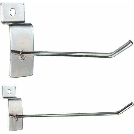 25 ganci a parete a doghe per esposizione in negozio, 100 mm (1/4)