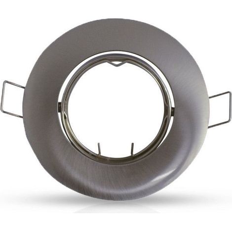 Supporto a soffitto rotondo - argento in alluminio - Ø92mm - Spot da incasso (1/4)