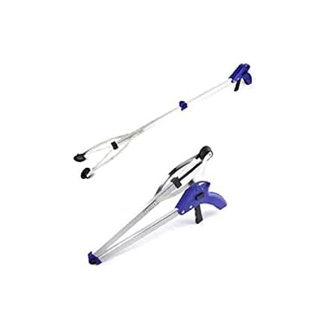 Pince de Ramassage Pliable, Accessoire Outil d'aide Handicapé en Aluminium, Pinces de Préhension Outils de Ramassage à Bras Long pour Ramasse-Déchets Jardin