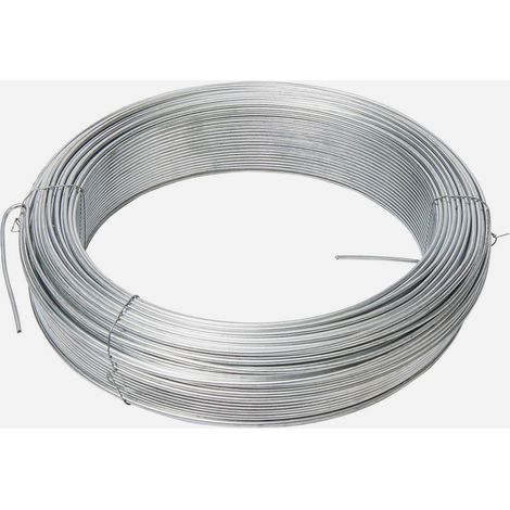Werka Pro – Fil de fer galvanisé Ø2mm – Acier galvanisé résistant à la corrosion – Longueur 100 m pour clôtures et fixations