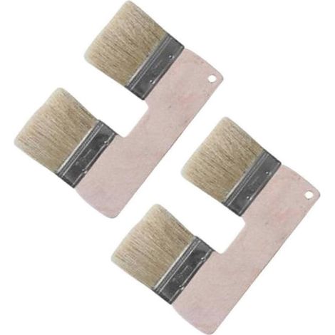 2Pcs 3-Inch Art Paint Construction Tools Double-Headed Art Brush Bristle Art Brush Flat Brush Excellent Color Brush Texture Brush (1/5)