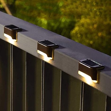 Illuminazione per scale a energia solare, illuminazione per recinzioni esterne, illuminazione per ringhiere, illuminazione impermeabile per scale, illuminazione per ringhiere da giardino, a energia so (1/4)