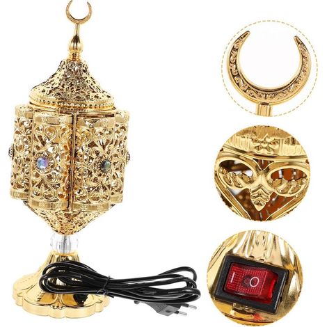 Brûleur Électrique Style Moyen-Oriental Ornement de Bureau et Maison Décoration Apaisante et Portable Compatible Prise (1/5)