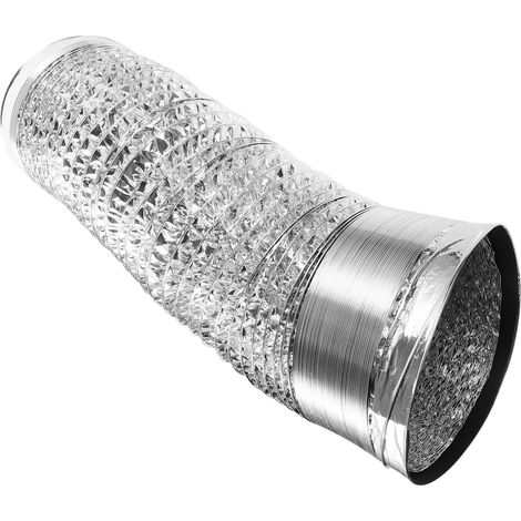 Tuyau Ventilation Flexible 180 Mm en Aluminium Épais, Gaine Isolante Rétractable 3 Mètres, Conduit D’évacuation pour Chauffage Ventilation et Climatisation, Couleur (1/4)