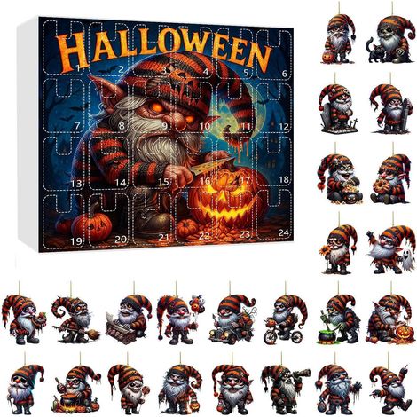 Halloween Advent Calendar 2026 - Ghost Clown Calendar - Version C -