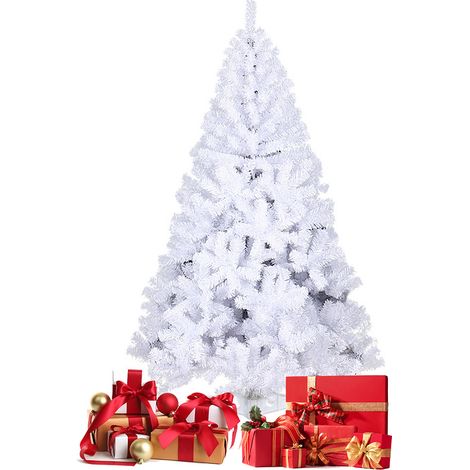 SWANEW Albero di Natale all'interno dell'albero di Natale Albero di Natale con supporto 120cm Bianco (1/5)