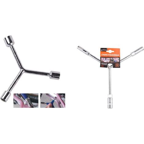 Kaela - Chiave Poligonale Grande Tipo Y Con Bussole 8-10-12mm Per Bici Ferramenta 91596 - (1/2)