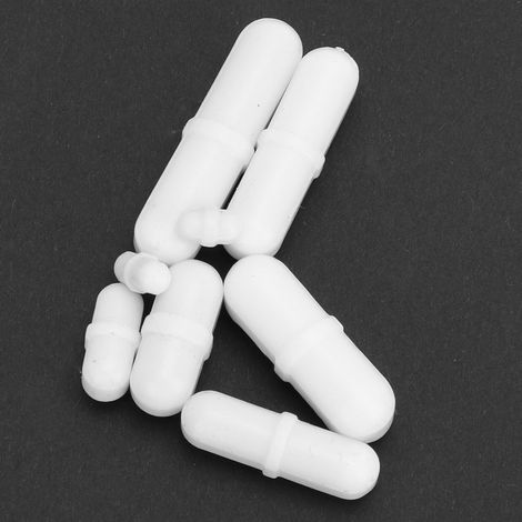 Lot de 8 barres d'agitation magnétique en PTFE de type B, billes, cylindre rotatif de laboratoire (1/5)