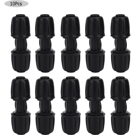 Raccord droit pour irrigation goutte-à-goutte – 10 pièces, compatible tuyau PE 16 mm, fixation rapide et étanche (1/5)