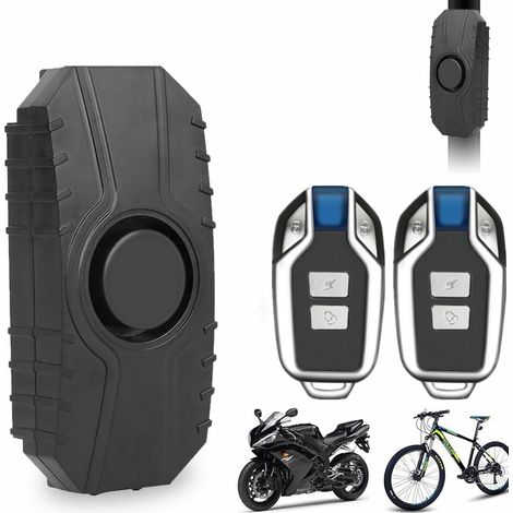 Système d’alarme antivol pour moto et vélo, 113 dB, détection des vibrations, sans fil, télécommande, scooter, sécurité véhicule (1/5)