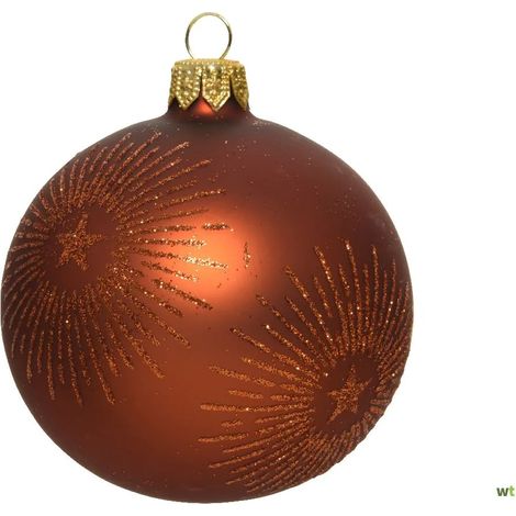 Pallina di Natale Stella Terra Brown D8