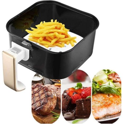 Papier filtre imperméable pour friteuse, papier sulfurisé rond perforé pour friteuse (1/5)