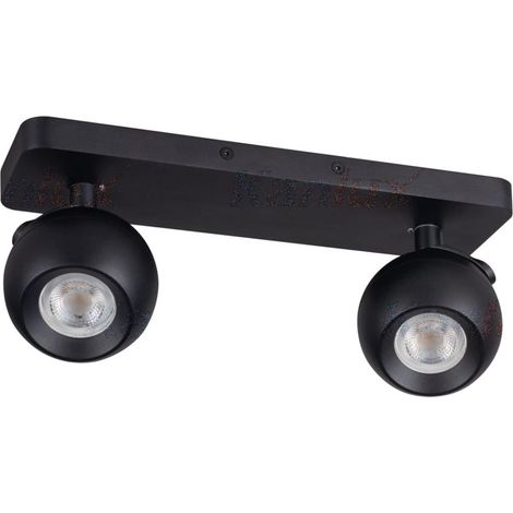 Plafonnier Kanlux GALOBA 2xGU10 35W noir alu orientable (1/3)