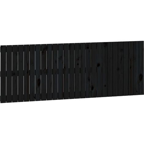 Accessorio per letto testiera pensile camera da letto 166 x 3 x 60 cm legno massello nero TDL0202522